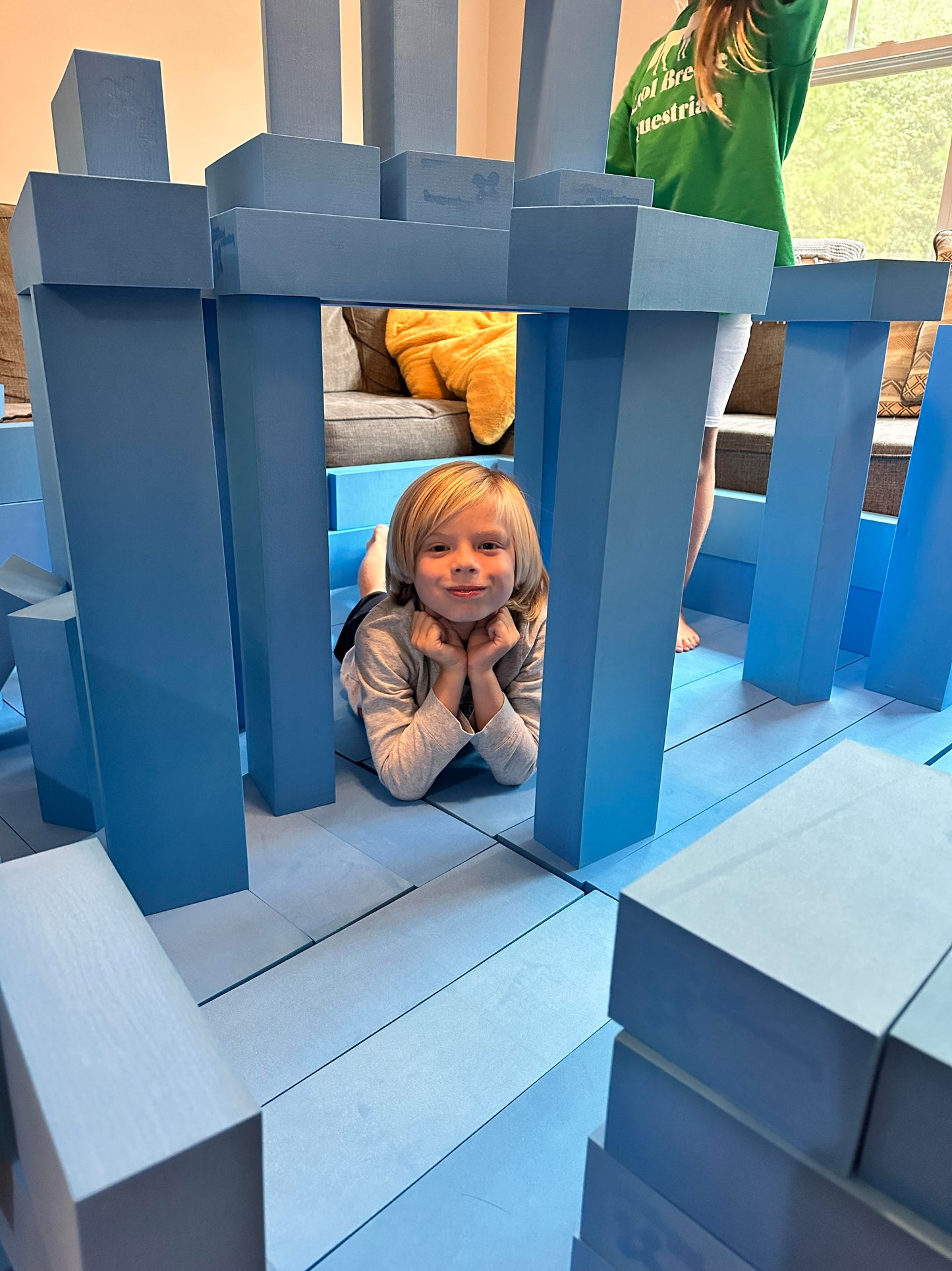 Add-On Medium Blue Brick Blocks