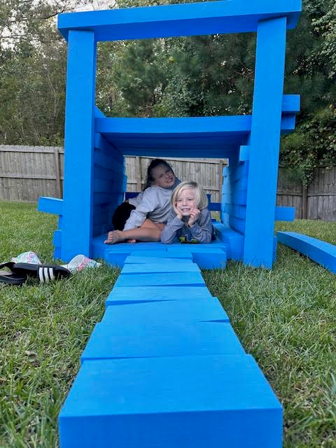 Add-On Medium Blue Brick Blocks