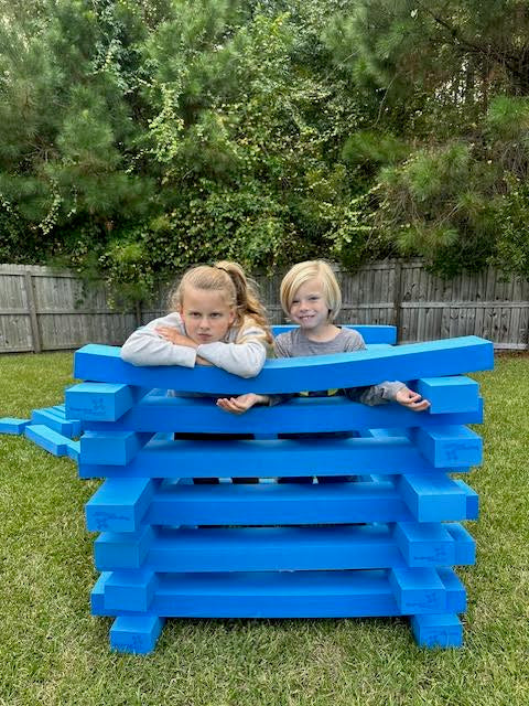 Add-On Large Blue Brick Blocks