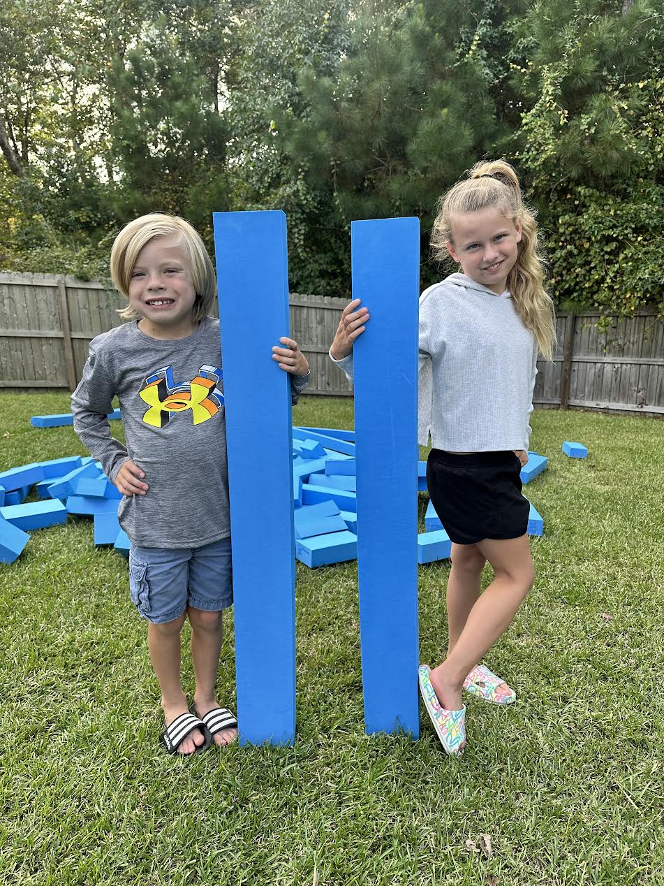 Add-On Large Blue Brick Blocks